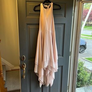 Worn once, baby pink black cocktail dress